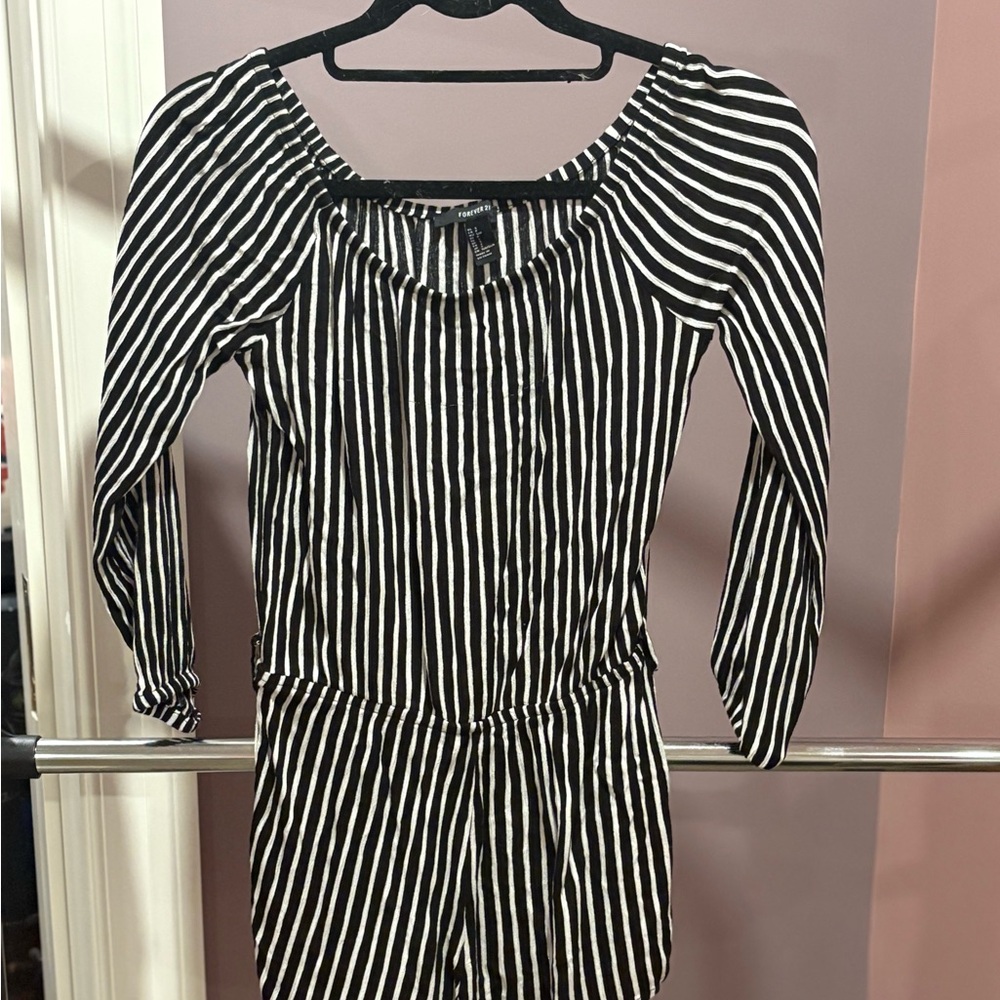 Forever 21 Monochrome Striped Garment